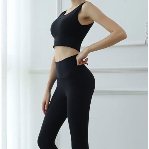 Womens suit Europe and America yoga wear high waist fitness pants hip-lifting yoga pants yoga pants plus size