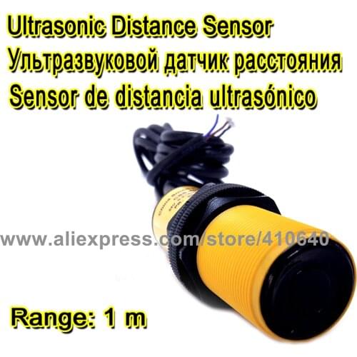 Factory Supplying Ultrasonic Sensor Transducer 1M Range 12/24V Power Supply 0~5V Signal Output Working Media Water Or Air