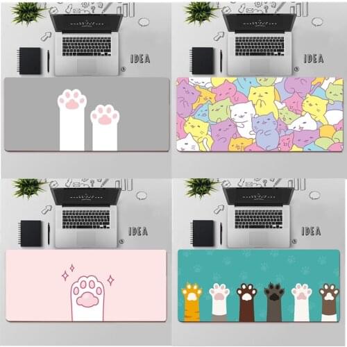 Gaming Mouse Pad Large Mouse Pad PC Gamer Computer Mouse Mat Big Mousepad Keyboard Desk Mat Cute baby cat paw XXL Mause Pad