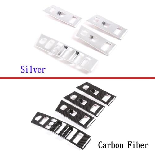 L H D For Range Rover Evoque L551 2019-2020 Carbon Fiber Window Lift Switch Buttons Frame Cover Trim Interior accessories