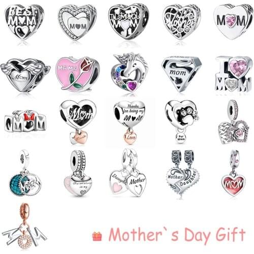 La Menars Starfish Shark Mermaid Bead Charms Fit Pandora Charm Bracelet Genuine 925 Sterling Silver Women Jewelry DIY Making