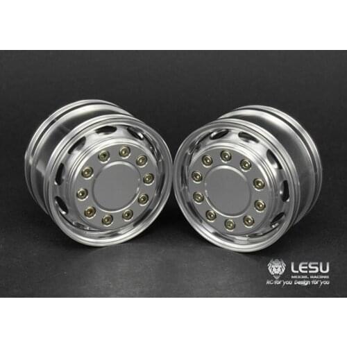 LESU Metal Non-powered Front Hub for 1/14 RC Tamiya Tractor Truck Dumper DIY Model Car
