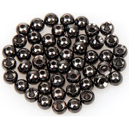 Fly Tying Material 100 Pcs Gold Copper Black Nickle Tungsten Bead Fly Tying Beads Fly Fishing Nymph Head Ball Beads