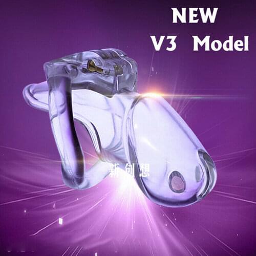 New Resin HT-V3 Mens Chastity Cage Male Chastity Belt Device Chastity Lock Cock Cage Penis Ring Chastity Cage Ball Stretcher