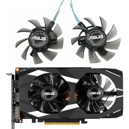 75MM T128015BU FD8015U12D 6Pin Cooling Fan For ASUS TUF GTX 1650 TI-O6G DUAL GTX1660TI 6G GTX 1660Ti Graphics Card Cooler Fans