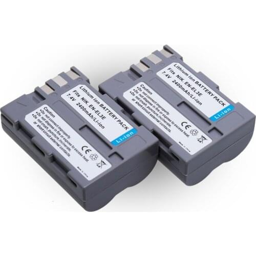 Wholesale 2PCS EN-EL3e EL3e 7.4V 2400mAh Camera Batteries For Nikon ENEL3E EN EL3E D30 D50 D70 D90 D70S D300 High quality