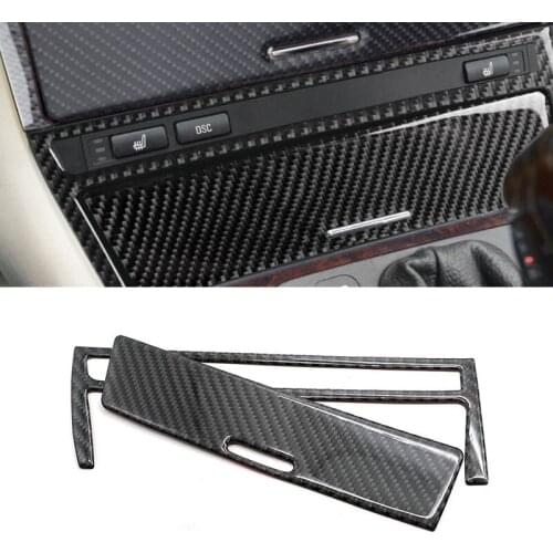 For BMW 3 series E46 1998 - 2002 2003 2004 2005 Car Carbon Fiber Center Control Panel Gear Shift Cigarette Lighter Cover Trim