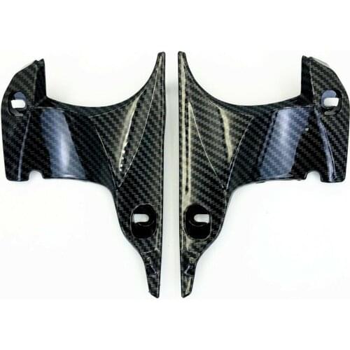 Carbon Fiber Pattern Front Handle Bar Air Tube Ram Dash Cover Fairing for Yamaha YZF R1 2007-2008