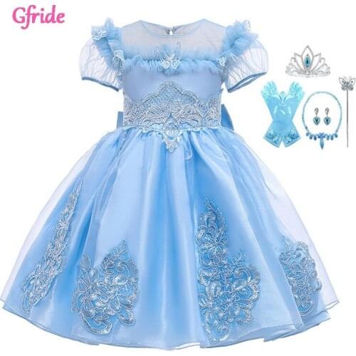 Girl Dresses Cinderella Girl Dress Princess Ball Gown For Kids Toddler Halloween 24M Birthday Party Cosplay Costume Kids Clothes