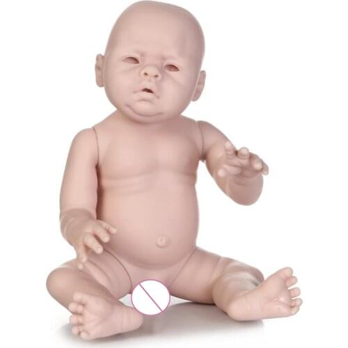 20inch Realistic Reborn Doll Kit full body Silicone Vinyl girl boy reborn doll Parts Mold DIY Unfinished Unpainted Kits