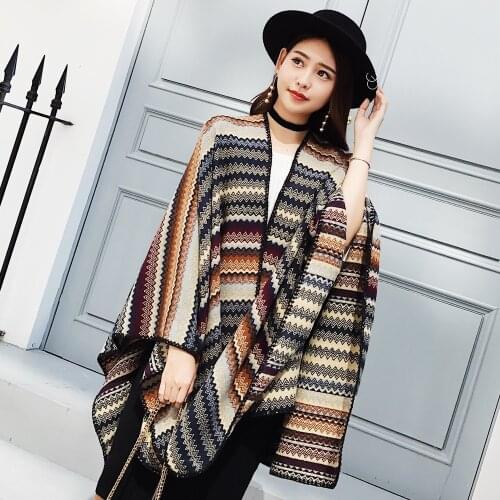 Chal Grain Wave Woman Street Keep Warm Layer Scarf Double Purpose Air Conditioning House Shawl 2019