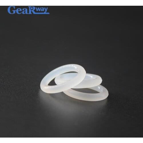 Silicon O Ring Seals 2mm CS Food Grade Silicon O Ring Gasket 6/6.5/7/8/9/25mm OD Semitransparent Silicone Rubber O Ring Gasket