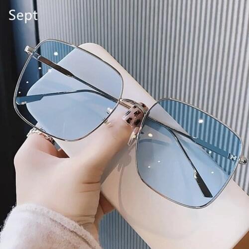 2021 New Retro Metal Square simple Sunglasses mens outdoor Sunglasses UV400 Womens brand design trend classic ocean piece