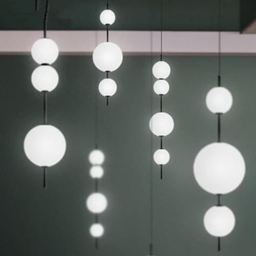 Modern LED Glass Pendant Lamps Candied Fruit Hanging Lamps Light Fixtures Nordic Restaurant Chandeliers Kitchen Accessories