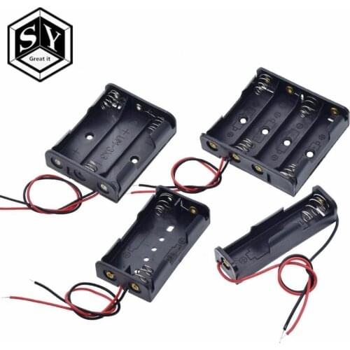 1pc AA Size 5 Battery Storage Box Case Holder Leads With 1 2 3 4 Slots Container Bag DIY Standard Batteries Charging