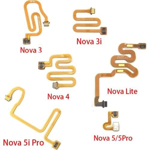 10pcs/lots Home Button Fingerprint Touch Id Sensor Connector Flex Cable For Huawei Nova 3 3i 4 4e 5 5i Pro P10 P20 Pro P30 Lite