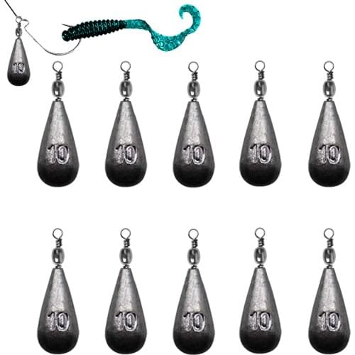 10pcs/lot Drop Shot Fishing Sinker 5g 7g 10g 15g 20g Fishing Swivel Carp Fishing Weight Fishing Tackle Accessories