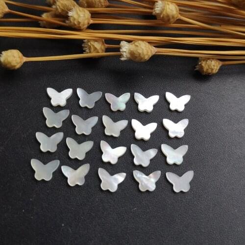 200pcs/lot 5x6mm Natural Butterfly Mother of Pearl shell for DIY Jewelry Butterfly Cut MOP Pearl shell Beads