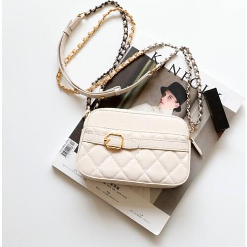 2021 New Design Small Square Leather Bag Exquisite Female Retro Crossbody Bag For Woman