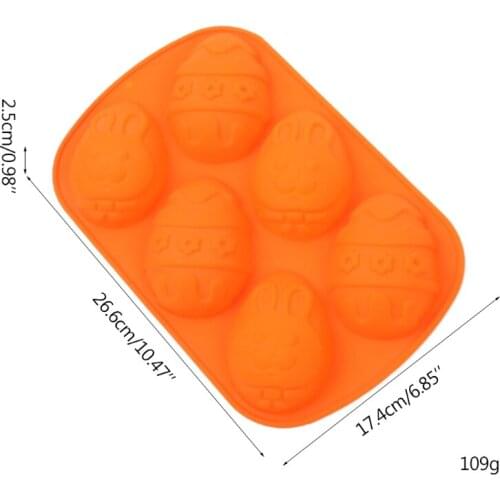 3D Easter Eggs Rabbit Shape Chocolate Silicone Mold DIY Baking Tray Soap Mould 37MF