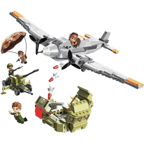 557pcs Enlightenment 21013 Military Series Ground-to-Air Bombing War Assembled Model Boy Assembled Building Block Toy Gifts
