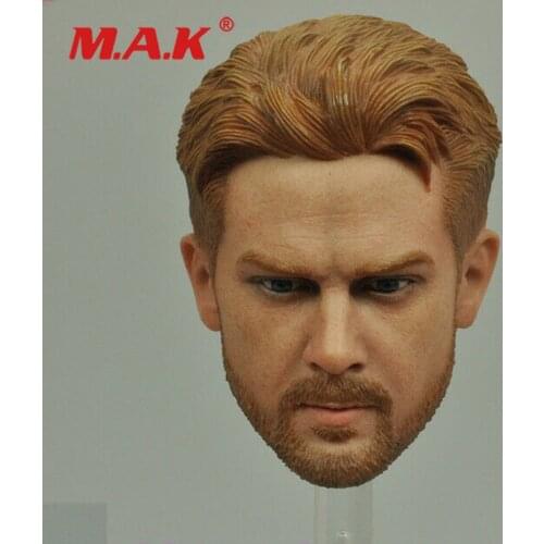 78065 1/6 Scale Male Head Carving Short Blond Hair Head Sculpt Tough Guy Fit for 12" Action Figure Dolls
