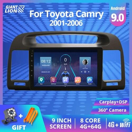 2Din Android 9.0 Car Radio For Toyota Camry 5 XV 30 2001- 2006 Navigation GPS Car Multimedia Video Player No 2din Car Dvd Player