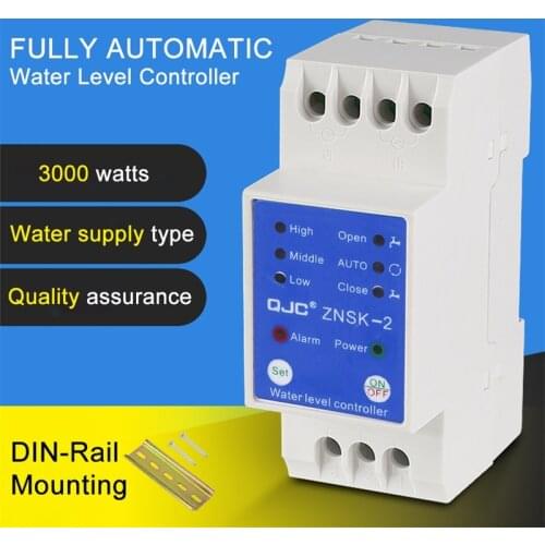 Automatic Water Level Controller Switch 3KW 220V Water tank Liquid Level Detection Sensor Water Pump Controller 2m wires