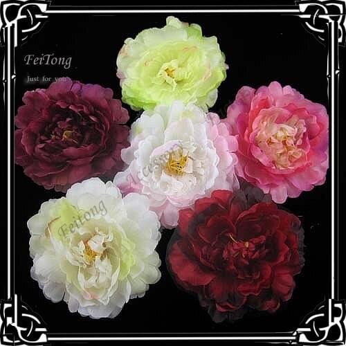 Free shipping!20pcs/lot 6colors for your pick 4'' peony flower fabric flower silk flower