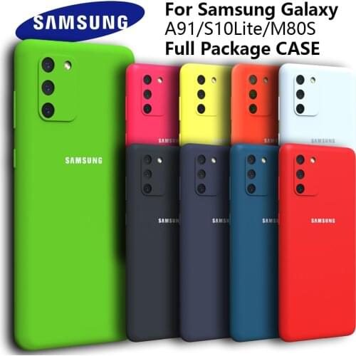 Samsung Galaxy A91 S10 Lite Case Silky Silicone Cover Soft-Touch Back Protective Housing For A91 S10Lite M80S Camera Protector