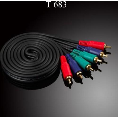 GUSUO Ypbpr Gold-Plated 3RCA To 3 RCA 3 RGB To RGB M/M Composite AV Audio Video M/M RC Cable Adpater 1.8M - 30M