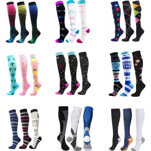 Compression Socks Dropship Atheletic Stockings Sports Socks Running Flight Travel Knee High Outdoor Hiking Compression Socks