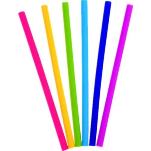 Colorful silicone straws for cups food grade 25cm silicone straight bent straws for bar home drinking straws LX4890