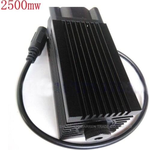 1pc DIY 2500mW Blue Light Laser Module diode Parts for Mini Laser Engraving Machine CNC High-power 450 445nm Focusable