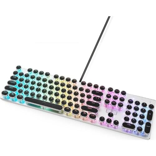 Mechanical Keyboard replaceable Keycaps DIY Keycap Retro Steam Punk Typewriter Mechanical Keyboard 104 87 Standard Keys