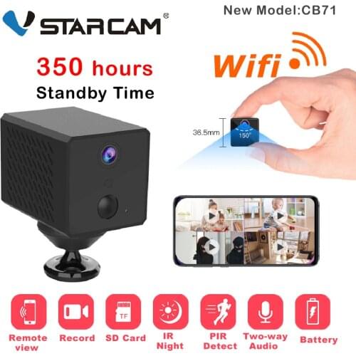 Vstarcam 1080P Mini Wifi Camera 1500mAh Rechargeable Battery DV IP Camera Low power consumption PIR Human Body Detection Alarm