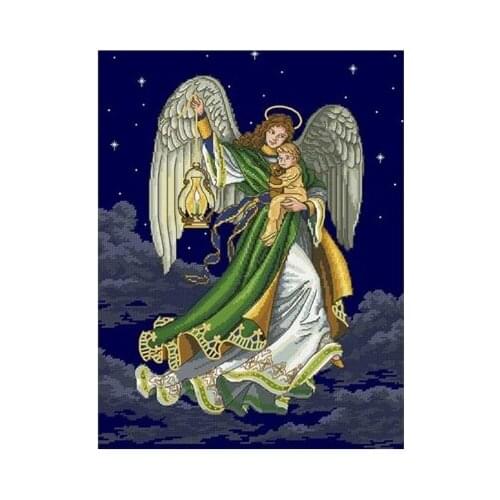 Angel Counted Cross Stitch 11CT 14CT 18CT DIY Chinese Cross Stitch Kits Embroidery Needlework Sets