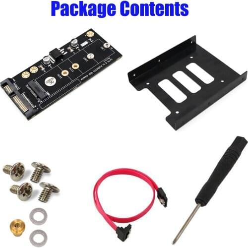 NGFF M.2 KEY B SSD to SATA3 Adapter with 3.5 HDD Cage