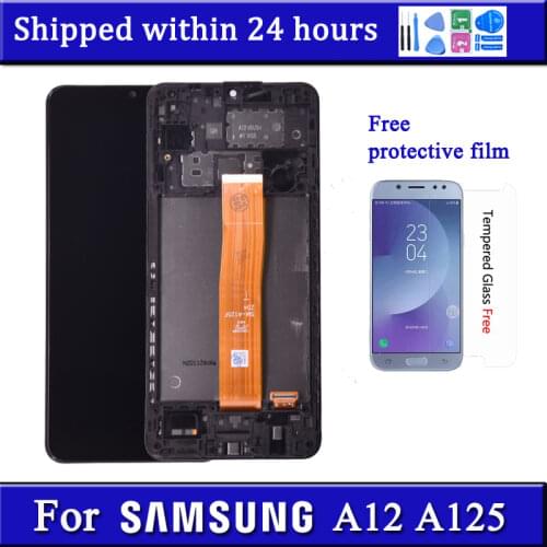 Original Display For Samsung Galaxy A12 A125F LCD A125F/DSN A125F/DS Display Touch Screen Digitizer Replacement Assembly Part