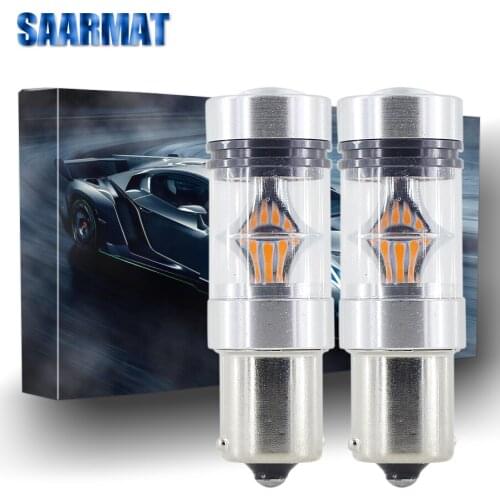 Pair 1156 led 7440 turn signal BA15S P21W W21W reverse lights 1157 BAY15d brake bulb taillight PY21W bau15s car signal bulb