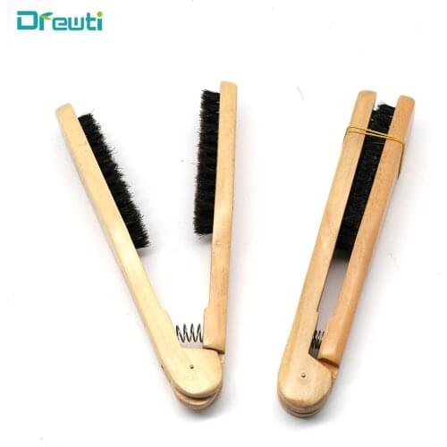 DREWTI Hairbrush Wood No-Heat Afro Curls Detangler Brushs Hairdressing Professional Keratin Hair Straightener Brush Detangling