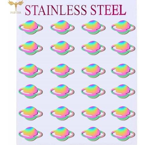 Romantic Universe Planet Earrings Couple Ear Stud Round Planet Color Stainless Steel Men and Women Accessories Wholesale Jewelry