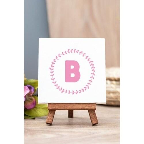 Modern Letter B with Pink Stone Table Decor trinket baratija حلية орнаментальный