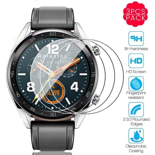 3Pcs glass on hauwei wacth gt2 46 mm smart watch protective glass for huawei gt 2 46mm smartwatch screen protectors film cover