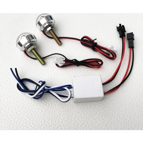 12v Mini eagle eye Led Motorcycle Car License plate light day driving warning strobe fog light Brake Stop flasher Caution light