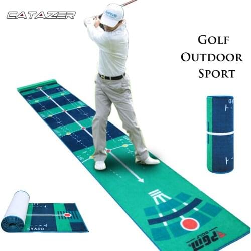 Golf Swing Trainer Golf Golf Net Putting Green Putter Mat Trainer Indoor Golf Portable Velvet Practice Training Aids Blanket