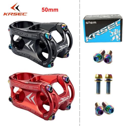 KRSEC Mountain Bike Stem 50MM bicycle Handlebar stem CNC Bicycle Stems 31.8MM MTB power Road Cycling Accessories