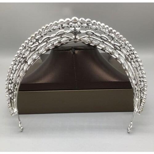 Femal Tiara Hair Crown Brides Wedding Tiara Sparkling Diamond Tiara Silver Color Crown Gold Color Tiara Hair Ornaments