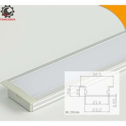 1M 10x23mm U-Shape Internal Width 21mm LED Aluminum Channel Systemc Cover Aluminum Extrusion for LED Strip Light Installations