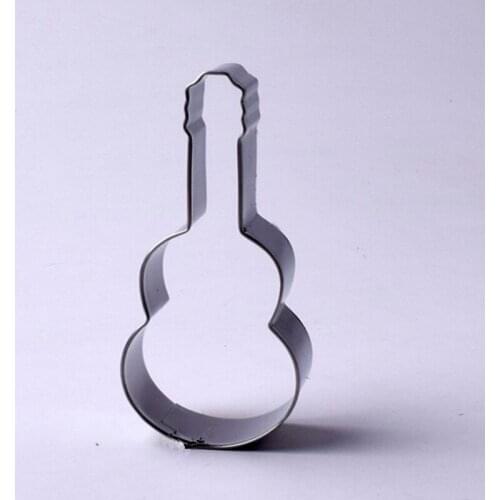 1PC/Lot Musical Guitar Cookie Cutter Fruit Sushi Egg Chocolate Biscuit Cupcake Stainless Steel Metal Cutter Kitchen Baking Tools